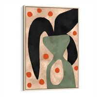 Obraz w ramie 80x120 - Impresje Boho - abstrakcyjny obraz, plakat - rama drewno