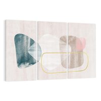 Obraz na płótnie 120x80 - Minimalistyczne Plamy Farby - pastelowe geometryczne plamy, akwarela