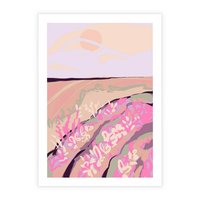 Plakat bez ramy 30x40 - Harmonijny Świt - pastelowy krajobraz, nowoczesny plakat