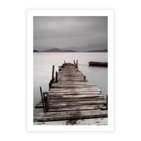 Plakat bez ramy 21x30 - Spokój nad Jeziorem - pomost, jezioro