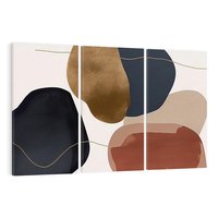 Obraz na płótnie 120x80 - Wibracje uczuć i emocji - nieregularne plamy, czarny