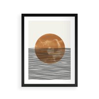 Plakat w ramie 30x40 - Okrąg Mocy - boho obraz, geometria - rama czarna