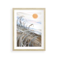 Plakat w ramie 30x40 - Zaklęty Wschód - akwarela, obraz - rama drewno