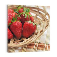 Obraz na płótnie 30x30 - Truskawka Radość Lata - truskawka, owoc