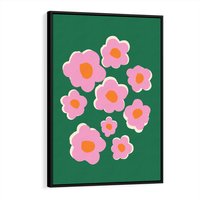 Obraz w ramie 70x100 - Przenikające Refleksje - abstrakcyjny plakat, boho styl - rama czarna