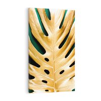 Obraz na płótnie 50x70 - Piękno i Styl - złote, liście