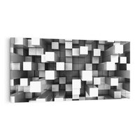 Obraz na płótnie 140x70 - Abstrakcyjne światy: 3D w kwadratach - 3D, abstrakcja