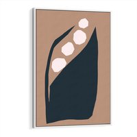 Obraz w ramie 80x120 - Wnętrza Boho Serca - abstrakcyjny obraz, plakat - rama biała