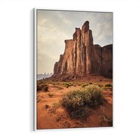 Obraz w ramie 50x70 - Pejzaż pustynnego kanionu - pustynia, kanion - rama biała