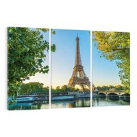 Obraz na płótnie 120x80 - Wieża Eiffla w blasku - Paryż, Francja