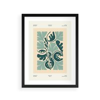 Plakat w ramie 50x70 - Podróżne Impresje - roślinne motywy, ornamenty - rama czarna