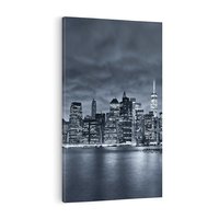 Obraz na płótnie 80x120 - Miejskie Migawki - noc, NY