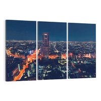 Obraz na płótnie 120x80 - światła i tradycja - Japonia, Tokio