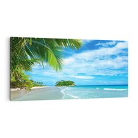 Obraz na płótnie 140x70 - Ucieczka do Raju - wyspa tropikalna, plaża