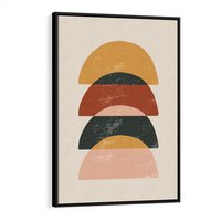 Obraz w ramie 50x70 - Energetyczne Wzory - nowoczesny plakat, abstrakcyjne kształty - rama czarna