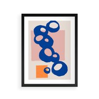 Plakat w ramie 50x70 - Migocące Plamiste Echa - abstrakcja, nowoczesny plakat - rama czarna