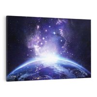 Obraz na płótnie 120x80 - Podróż w kosmiczną przestrzeń - kosmos, ziemia