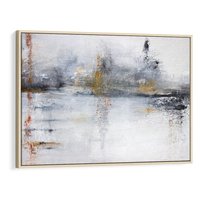 Obraz w ramie 70x50 - Kontrastujące Chaosy - abstrakcja, kontrast - rama drewno