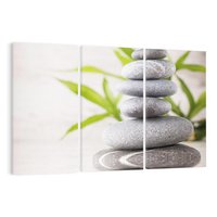 Obraz na płótnie 120x80 - Spa kamienie: naturalne piękno - spa, kamienie