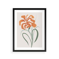 Plakat w ramie 50x70 - Kwiatowe Harmonie - kwiat, sztuka nowoczesna - rama czarna