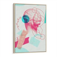 Obraz w ramie 70x100 - Sztuka w Różach - nowoczesna sztuka, kolaż ze zdjęć - rama drewno