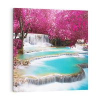 Obraz na płótnie 70x70 - Siła Natury - wodospad, Tajlandia