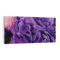 Obraz na płótnie 100x50 - Fioletowa hortensja - kwiaty, hortensja