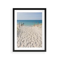 Plakat w ramie 30x40 - Harmonia plażowego morza - plaża, morze - rama czarna