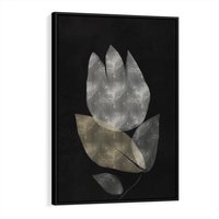 Obraz w ramie 50x70 - Nocne Uniesienia - abstrakcyjny kwiat, mroczna atmosfera - rama czarna