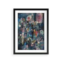 Plakat w ramie 50x70 - Rozbijając Granice Kreatywności - abstrakcyjny obraz, sztuka abstrakcji - rama czarna