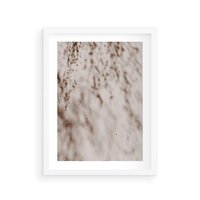 Plakat w ramie 30x40 - Cień Gałęzi - beżowa ściana, cień gałęzi - rama biała