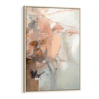 Obraz w ramie 80x120 - Taniec księżycowego pyłu - abstrakcja, tekstury farb - rama drewno