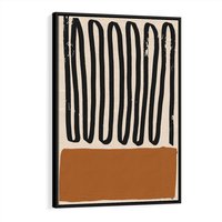 Obraz w ramie 70x100 - Boho Impulsy Kreatywności - abstrakcyjny plakat, brąz - rama czarna