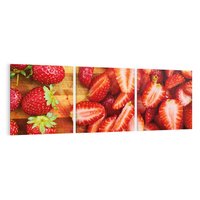 Obraz na płótnie 120x40 - Truskawki - Smak Lata w Owocowym Ogrodzie - truskawki, owoce