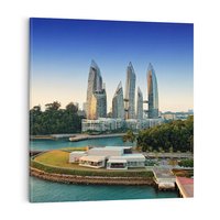 Obraz na płótnie 70x70 - Azja miasto architektonicznej ekstrawagancji - Azja, miasto