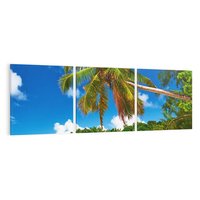 Obraz na płótnie 150x50 - Oaza palm na plaży - palma, plaża