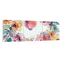 Obraz na płótnie 120x40 - Rozkwitające marzenia - akwarelowe kwiaty, kolory