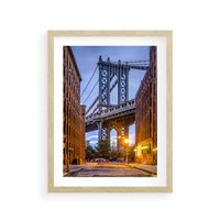 Plakat w ramie 30x40 - Most w mieście - most, miasto - rama drewno