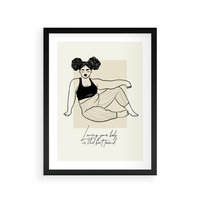 Plakat w ramie 30x40 - Kobieca Moc - nowoczesna sztuka kobieca, plakat - rama czarna