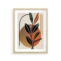 Plakat w ramie 30x40 - Boho Impulsy Kreatywności - boho obraz, abstrakcja - rama drewno