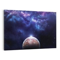 Obraz na płótnie 120x80 - Kosmos - Ziemia i Księżyc - kosmos, ziemia