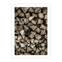 Plakat bez ramy 30x40 - Piękno Drewna - belki drewna, drewno