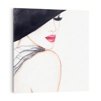 Obraz na płótnie 40x40 - Stylowa Ekspresja - kobieta, moda
