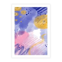 Plakat bez ramy 50x70 - Rozbijające Plamy - abstrakcyjny plakat, pastelowe kolory
