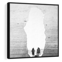 Obraz w ramie 50x50 - Podróżna Eksploracja - Echa Przygody - rama czarna