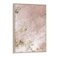 Obraz w ramie 80x120 - Piękno w Szczegółach - marmur, złoto - rama drewno