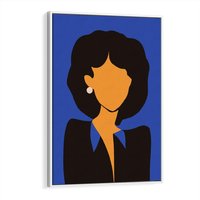 Obraz w ramie 80x120 - Modernistyczne Wibracje - sztuka nowoczesna, plakat - rama biała