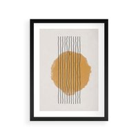 Plakat w ramie 30x40 - Taniec Emocji - abstrakcyjne akwarelowe plamy, nieregularne kreski - rama czarna