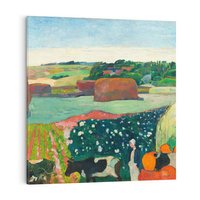 Obraz na płótnie 80x80 - Haystacks in Brittany 1890, Paul Gauguin - Reprodukcja - reprodukcja, obraz na płótnie