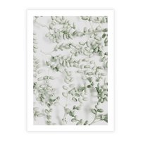 Plakat bez ramy 21x30 - Delikatność Zieleni - zielone gałązki, listki